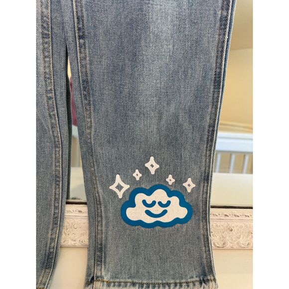 PacSun Kids Graphic Medium Blue Baggy Jeans Size 22 NWT - Picture 8 of 9